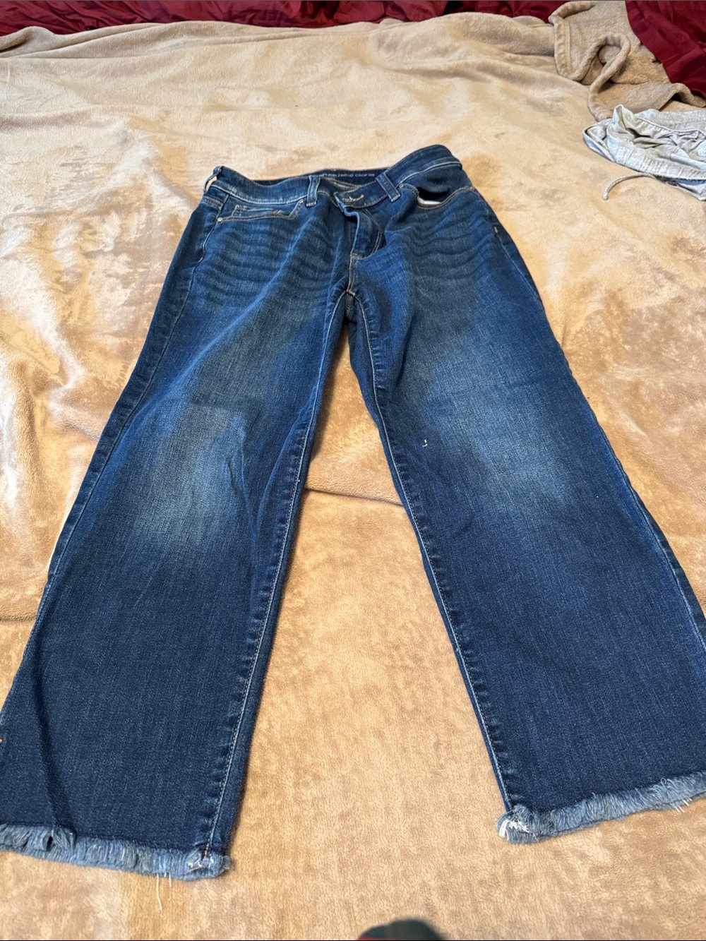 Chico's Dark Blue Cropped Wide-Leg Jeans